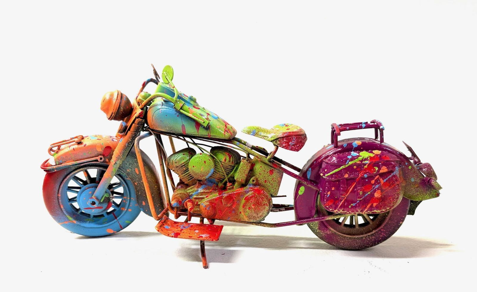 E.M. Zax- 1/1 hand painted metal sculpture "Harley" (1 of 5)