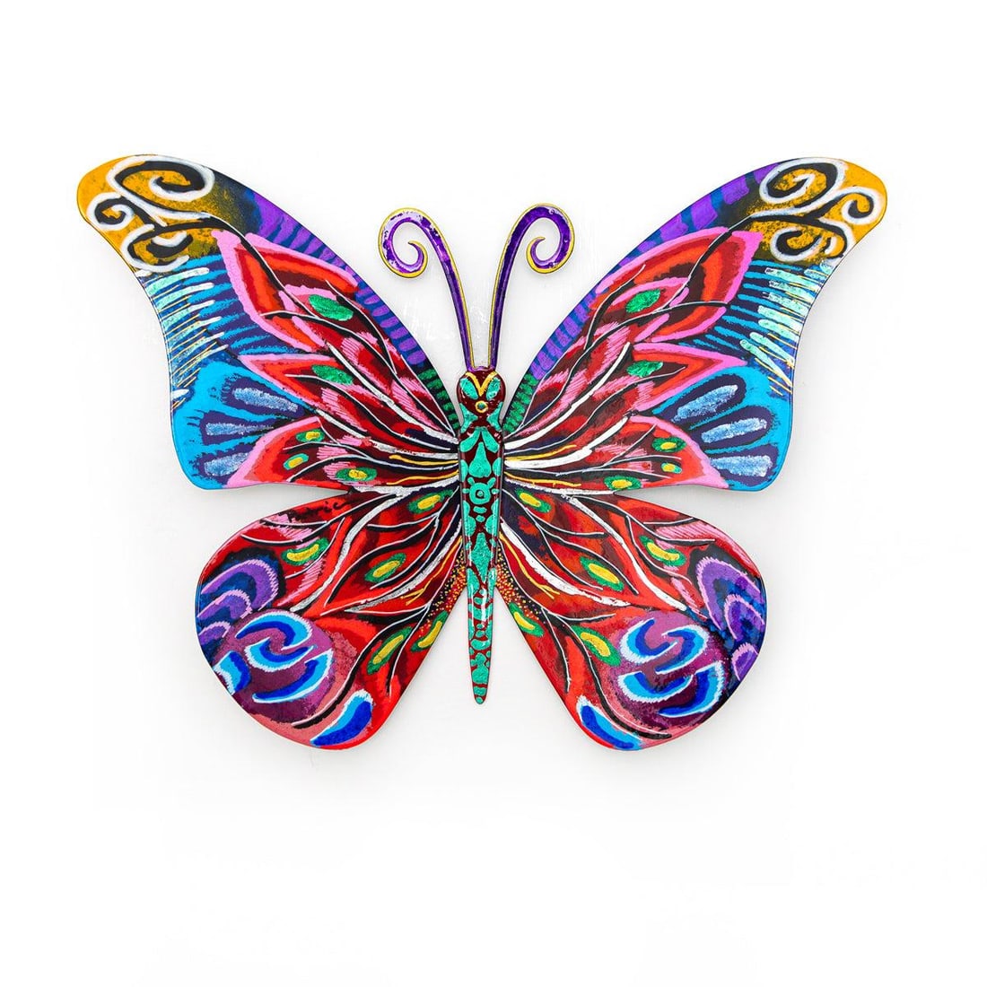 Patricia Govezensky- Original Painting on Cutout Steel "Butterfly ": Artist: Patricia Govezensky. Medium: Original Painting on Cutout Steel. Title: Butterfly . Size: 8.5" x 12". Signature: Hand Signed by the artist. Certificate of Authenticity: From the publisher. Refe