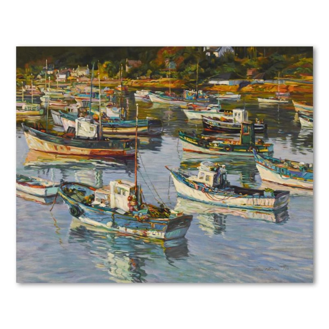 Henri Plisson (1933-2006), "Ebb Tide" Limited Edition on Canvas, Numbered 48/150 and Hand Signed: Ebb Tide is a limited edition giclee on stretched canvas by Henri Plisson (1933-2006), numbered 48/150 and hand signed by the artist. Includes Letter of Authenticity. Measures approx. 30" x 24" (image