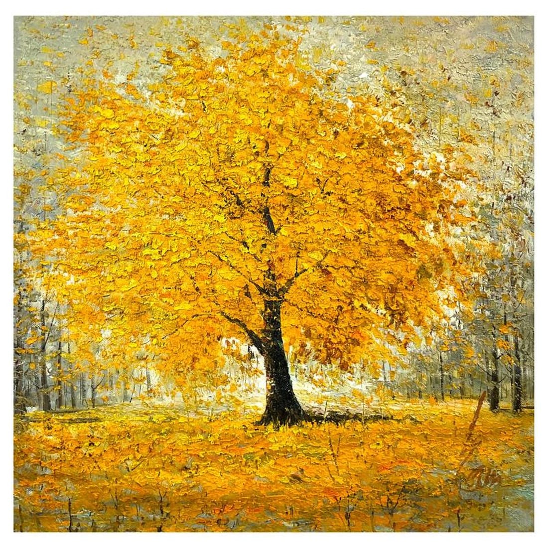 Inam, Original Oil Painting on Canvas (36 x 36"), Hand Signed with Letter of Authenticity. (1 of 2)