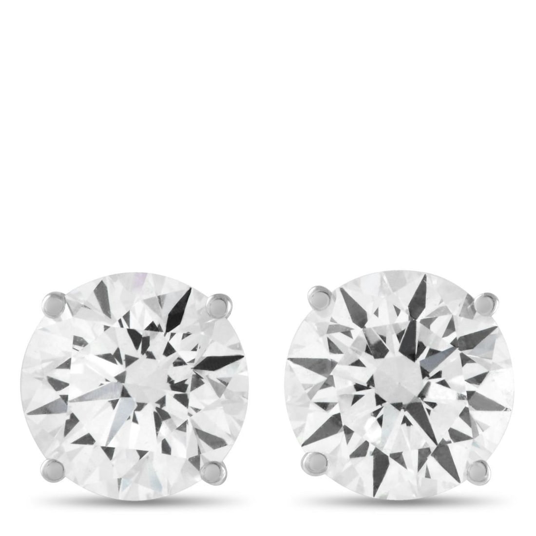 14K WHITE GOLD 4.0CT LAB GROWN DIAMOND STUD EARRINGS (1 of 3)