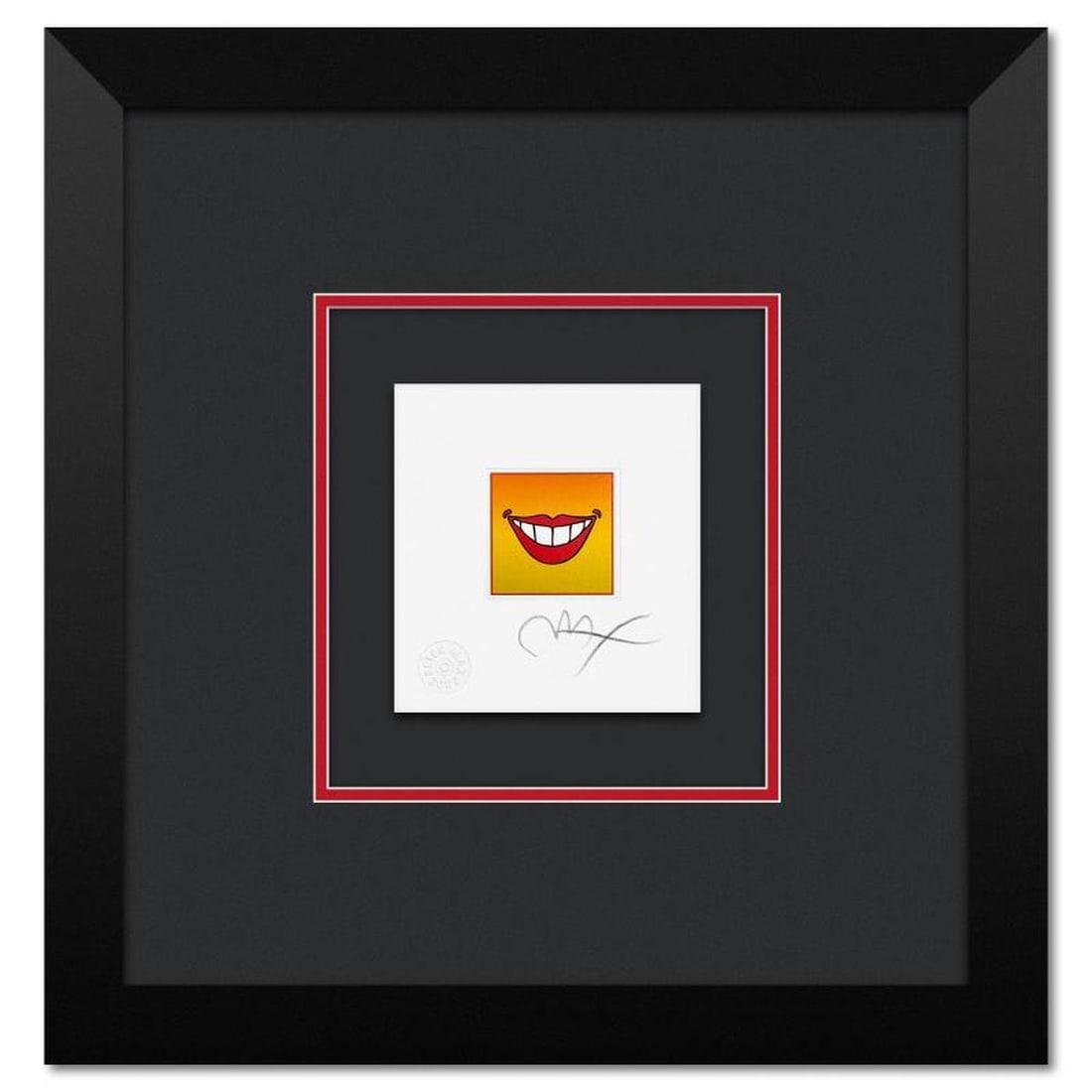 Peter Max, "Smile" Framed Limited Edition Lithograph, Numbered and Hand Signed with Certificate of (1 of 2)