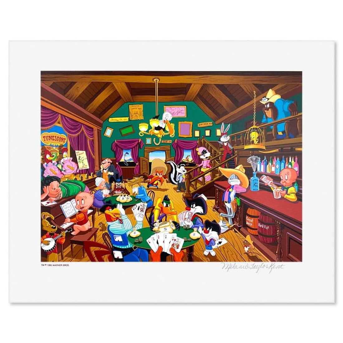 Melanie Taylor Kent, "The Tune Saloon" Hand Signed Serigraph with Letter of Authenticity (1 of 2)