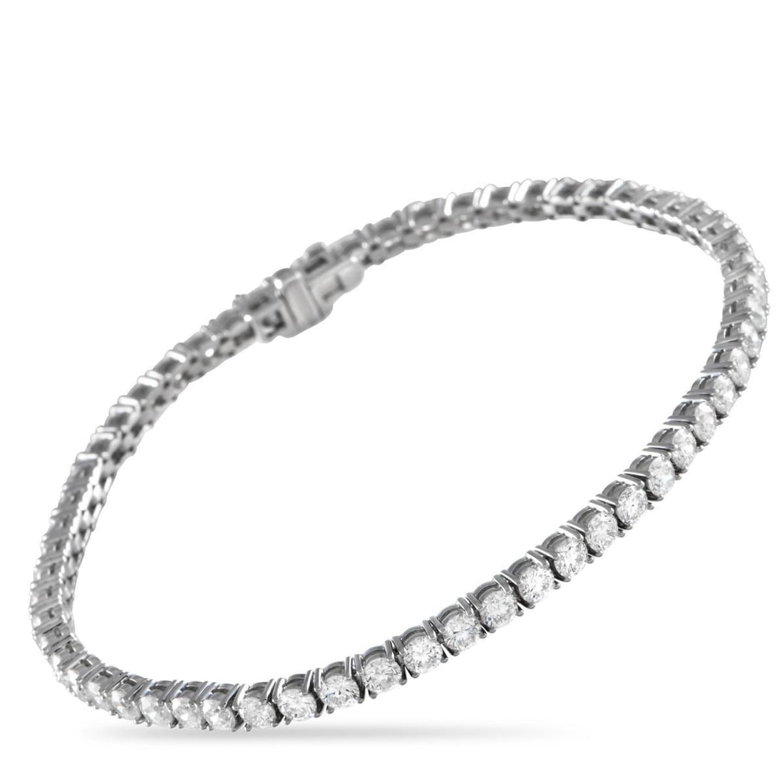 14K WHITE GOLD 5.15CT LAB-GROWN DIAMOND TENNIS BRACELET (1 of 4)