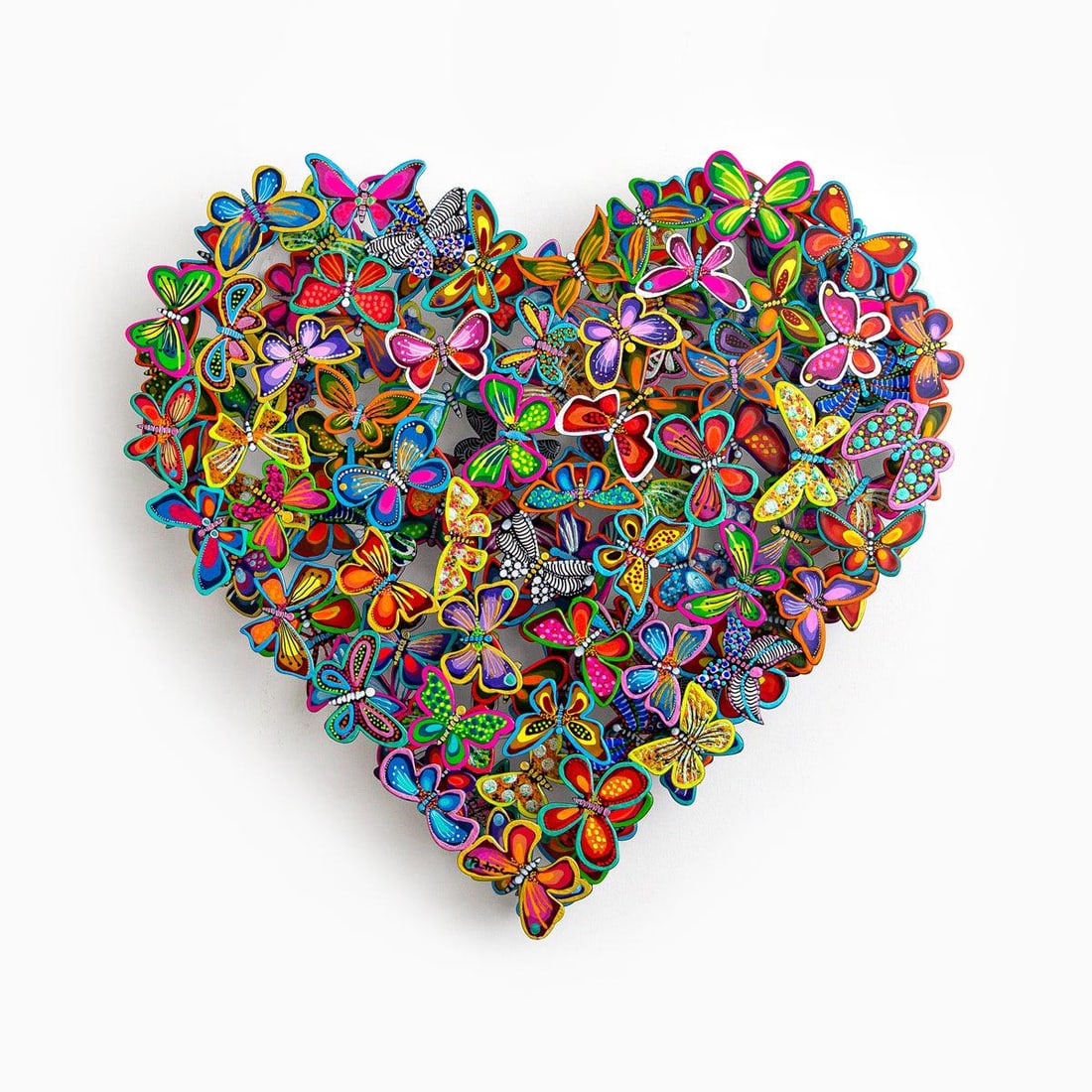 Patricia Govezensky- Original Painting on Cutout Steel "Love in Paradise (Mini Series)" (1 of 5)