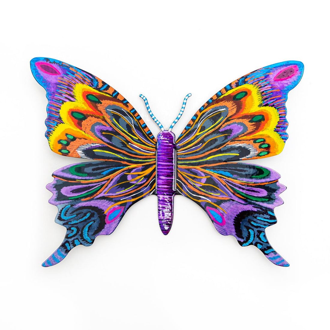 Patricia Govezensky- Original Painting on Cutout Steel "Butterfly ": Artist: Patricia Govezensky. Medium: Original Painting on Cutout Steel. Title: Butterfly . Size: 8.5" x 11.5". Signature: Hand Signed by the artist. Certificate of Authenticity: From the publisher. Re