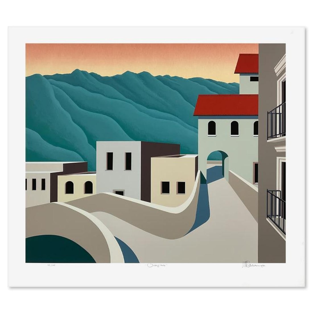 William Schlesinger (1915-2011), "Overpass" Limited Edition Serigraph, Numbered 142/295 and Hand (1 of 2)