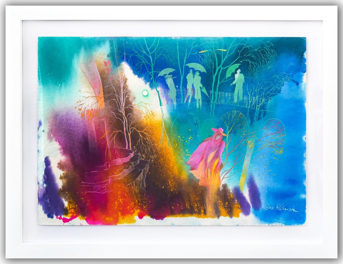 Zina Roitman- Original Watercolor "Untitled" (1 of 2)