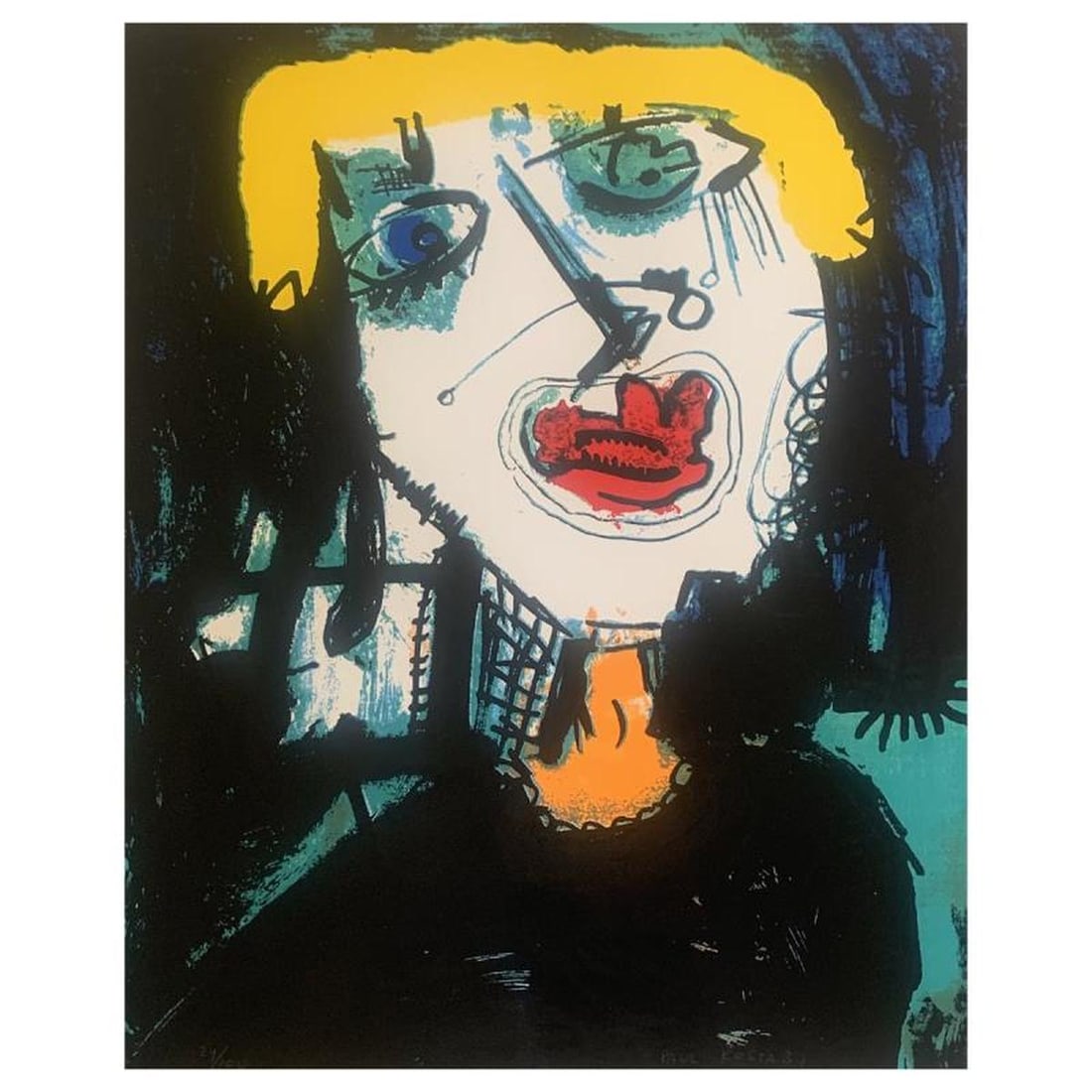Paul Kostabi, "MGB 1963" Hand Signed Limited Edition Silk Screen with Letter of Authenticity. (1 of 1)