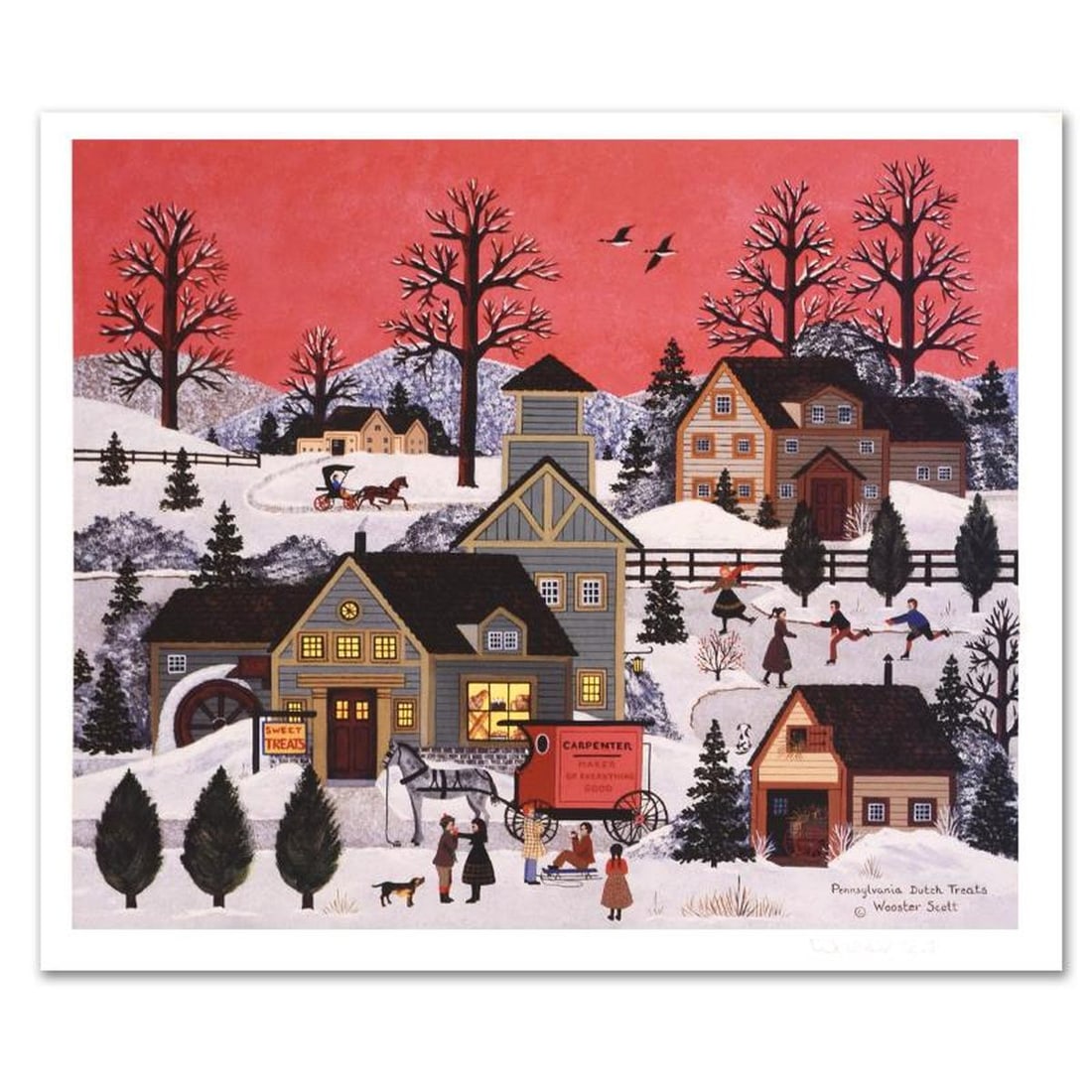 Jane Wooster Scott, "Pennsylvania Dutch Treats" Hand Signed Limited Edition Lithograph with Letter: Pennsylvania Dutch Treats is a limited edition lithograph on paper by Jane Wooster Scott. The piece is hand signed and numbered and comes with a letter of authenticity. Measures approx. 15.5" x 13.5"