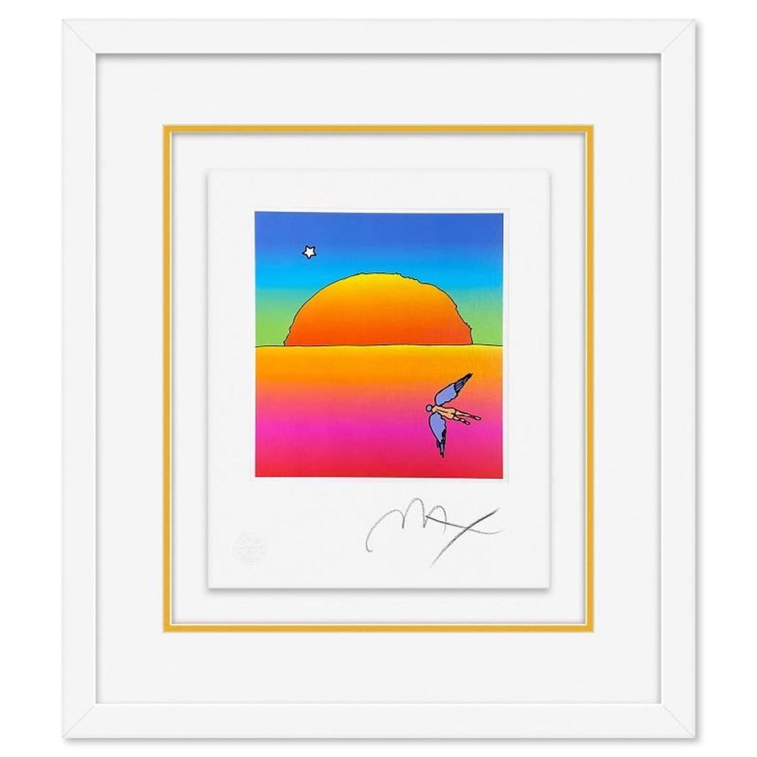 Peter Max, "Going Home" Framed Limited Edition Lithograph, Numbered and Hand Signed with Certificate (1 of 2)