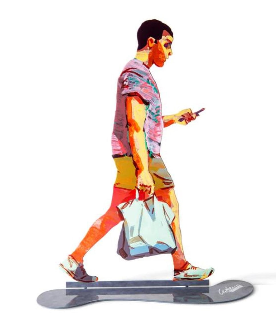 David Gerstein- Free Standing Sculpture "APPLE MAN": Artist: David Gerstein. Medium: Free Standing Sculpture. Title: APPLE MAN. Size: 16.3" x 11.4". Signature: Signed. Certificate of Authenticity: Is included. Additional: This piece is free standing scu