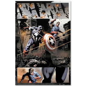 Marvel Comics "Captain America #37" Numbered Limited Edition Giclee on Canvas by Steve Epting with (1 of 1)