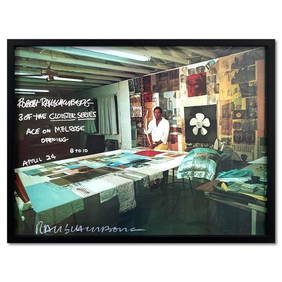 Robert Rauschenberg (1925-2008), "Cloister Series" Framed Hand Signed Vintage Poster (37.5" x 29") (1 of 2)