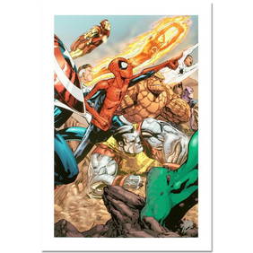 Stan Lee Signed, Marvel Comics AP Limited Edition Canvas "Spider-Man & The Secret Wars #3" with (1 of 1)