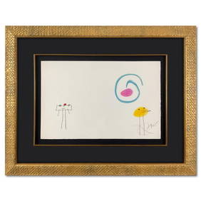 Joan Miro (1893-1983), "M. 1001 from L'enfance d'Ubu" Framed Limited Edition Lithograph, Hand Signed (1 of 3)