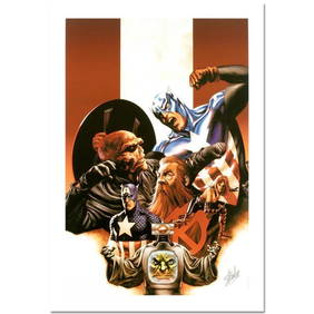 Stan Lee Signed, Marvel Comics "Captain America #42" Limited Edition Canvas, Numbered 2/10 with (1 of 1)