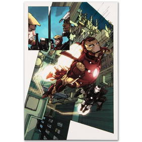 Marvel Comics "Iron Man 2.0 #1" Numbered Limited Edition Giclee on Canvas by Barry Kitson with COA. (1 of 1)