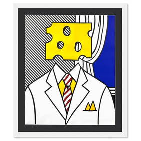Roy Lichtenstein (1923-1997), Framed Lithograph from 1978 (34" x 41.5") with Letter of Authenticity. (1 of 2)