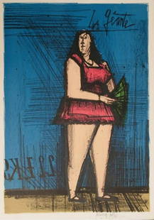 Bernard Buffet- lithograph on paper: Artist: Bernard Buffet. Medium: lithograph on paper. Size: 28" x 20". Signature: Hand signed and numbered. Reference#: 28055.