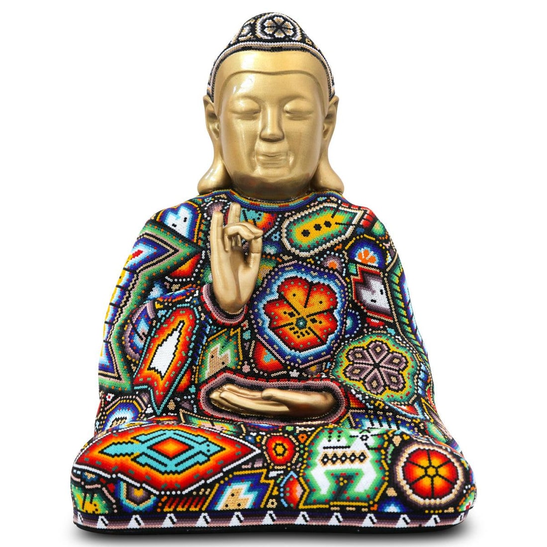 Rick Wolfryd- Original Mixed Media Sculpture "Buddha Madre / Golden Buddha" (1 of 6)