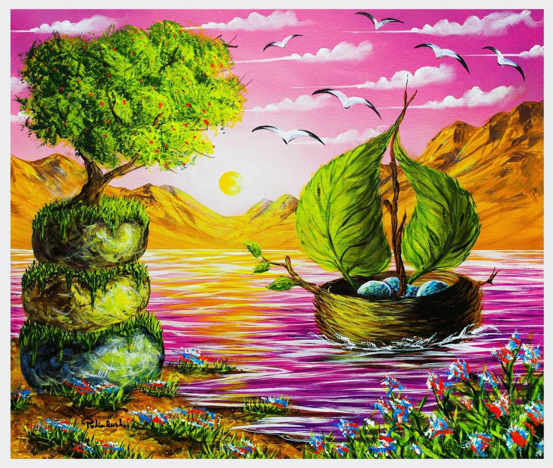 Eugene Poliarush- Original Oil on Canvas "Far Away From Home" (1 of 2)