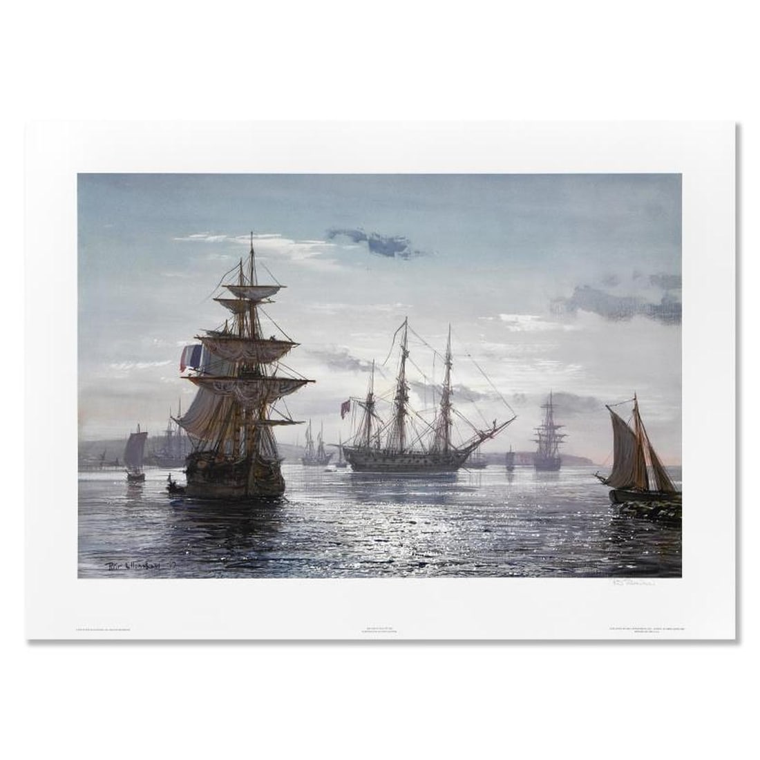 Peter Ellenshaw (1913-2007), "The Great Age of Sail" Limited Edition Lithograph, Numbered and Hand: The Great Age of Sail is a limited edition lithograph on paper by Peter Ellenshaw (1913-2007), numbered and hand signed by the artist. Includes Letter of Authenticity. Measures approx. 26" x 19" (bord