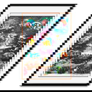 Charles Fazzino- 3D Construction Silkscreen giclee on paper "STAR TREK: THE BEGINNING": Artist: Charles Fazzino. Medium: 3D Construction Silkscreen giclee on paper. Title: STAR TREK: THE BEGINNING. Size: 23" x 16". Measures approx. 29" x 22" (framed). Signature: Hand signed and