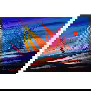 Natalia Sinkovsky, Original Acrylic Painting on Canvas, Hand Signed with Letter Authenticity.: This is an original acrylic painting on canvas by Natalia Sinkovsky, hand signed by the artist. Includes Letter of Authenticity. Measures approximately 30" x 20" (image). Reference#: 85379.