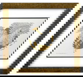 Guillaume Azoulay- Original Sketch: Artist: Guillaume Azoulay. Medium: Original Sketch. Size: 11" x 13". Measures approx. 20" x 22" (framed). Signature: Hand Signed and Numbered by the artist. Certificate of Authenticity: Is included.