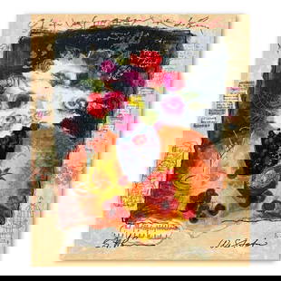 Alexander Galtchansky (1959-2008) and Tanya Wissotzky (1959-2006), "Red Cherries" Hand Signed: Red Cherries is a limited edition serigraph on deckle edged paper by Alexander Galtchansky (1959-2008) and Tanya Wissotzky (1959-2006). It is numbered and hand signed and includes a letter of