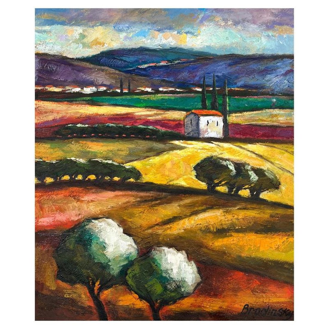 Slava Brodinsky Hand Signed Original Painting on Canvas with Letter of Authenticity.: This is an original painting oil on canvas by Slava Brodinsky. Hand signed by the artist, this piece comes with a letter of authenticity. Measures approximately 24" x 20" (image). Reference#: 84928.