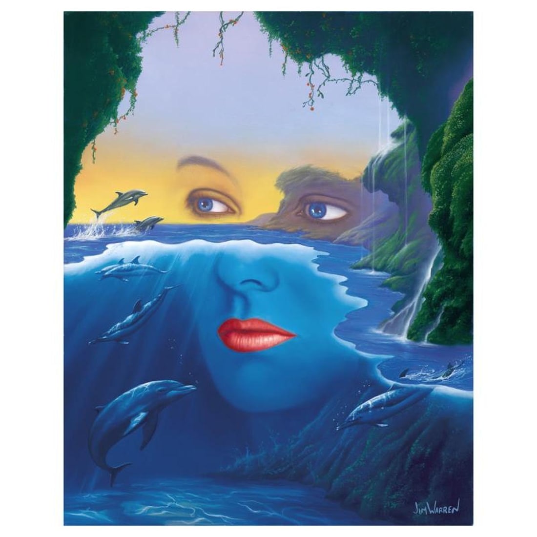 Jim Warren, "Friends of Mother Nature" Hand Signed, Artist Embellished AP Limited Edition Giclee on (1 of 1)