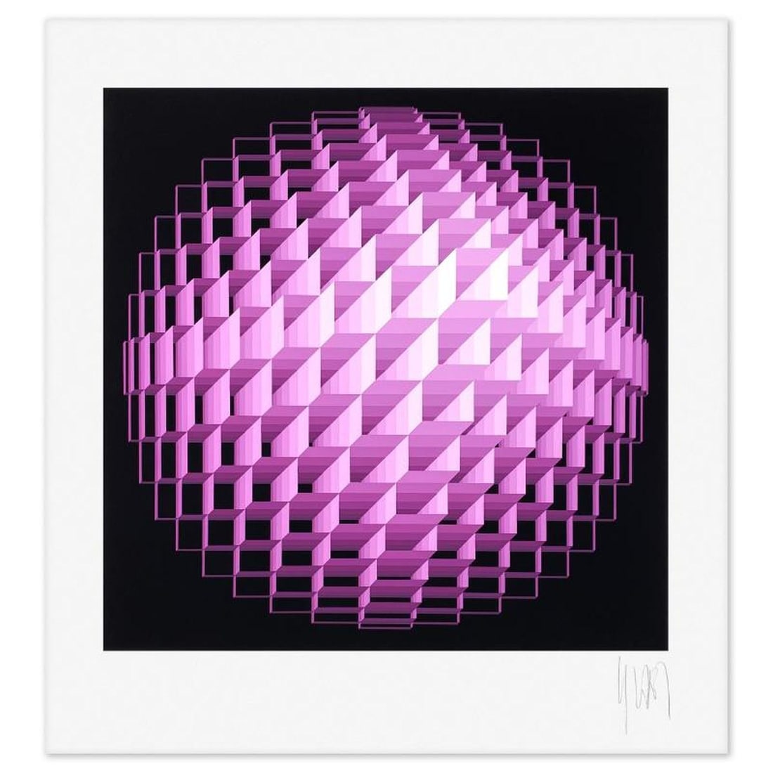 Yvarl, "Sphere" Limited Edition Serigraph, Numbered and Hand Signed with Letter of Authenticity (1 of 2)