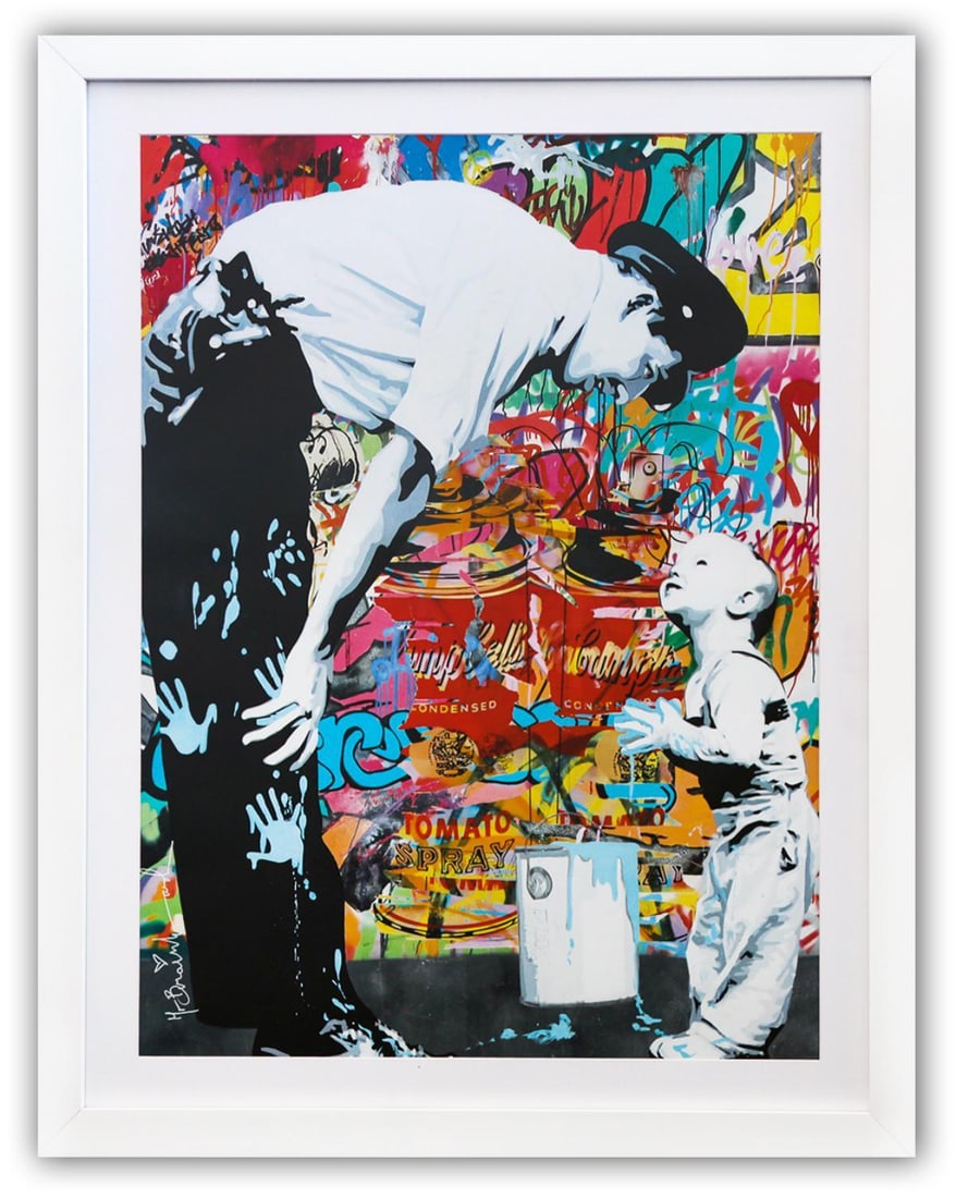 Mr. Brainwash- Offset Lithograph: Artist: Mr. Brainwash. Medium: Offset Lithograph. Size: 31" x 23". Measures approx. 38" x 30" (framed). Signature: Signed in plate. Certificate of Authenticity: Is included. Additional: Custom framed.