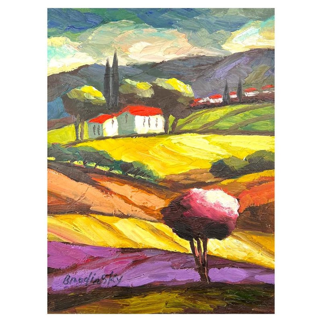 Slava Brodinsky Hand Signed Original Painting on Canvas with Letter of Authenticity.: This is an original painting oil on canvas by Slava Brodinsky. Hand signed by the artist, this piece comes with a letter of authenticity. Measures approximately 16" x 12" (image). Reference#: 84923.