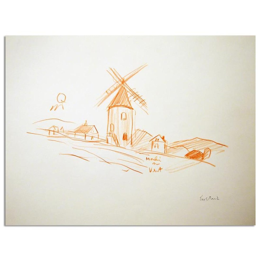 Wayne Ensrud "Moulin A Vent In Beaujolais, France" Mixed Media Original Artwork with COA. (1 of 1)