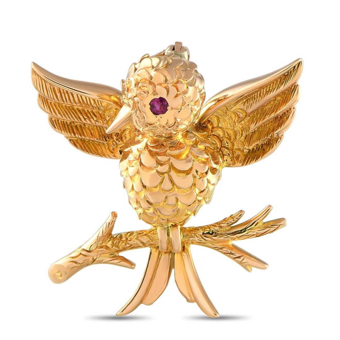 TIFFANY & CO. 18K YELLOW GOLD BIRD BROOCH (1 of 3)