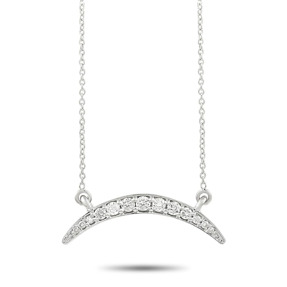 14K WHITE GOLD 0.16 CT DIAMOND NECKLACE (1 of 4)