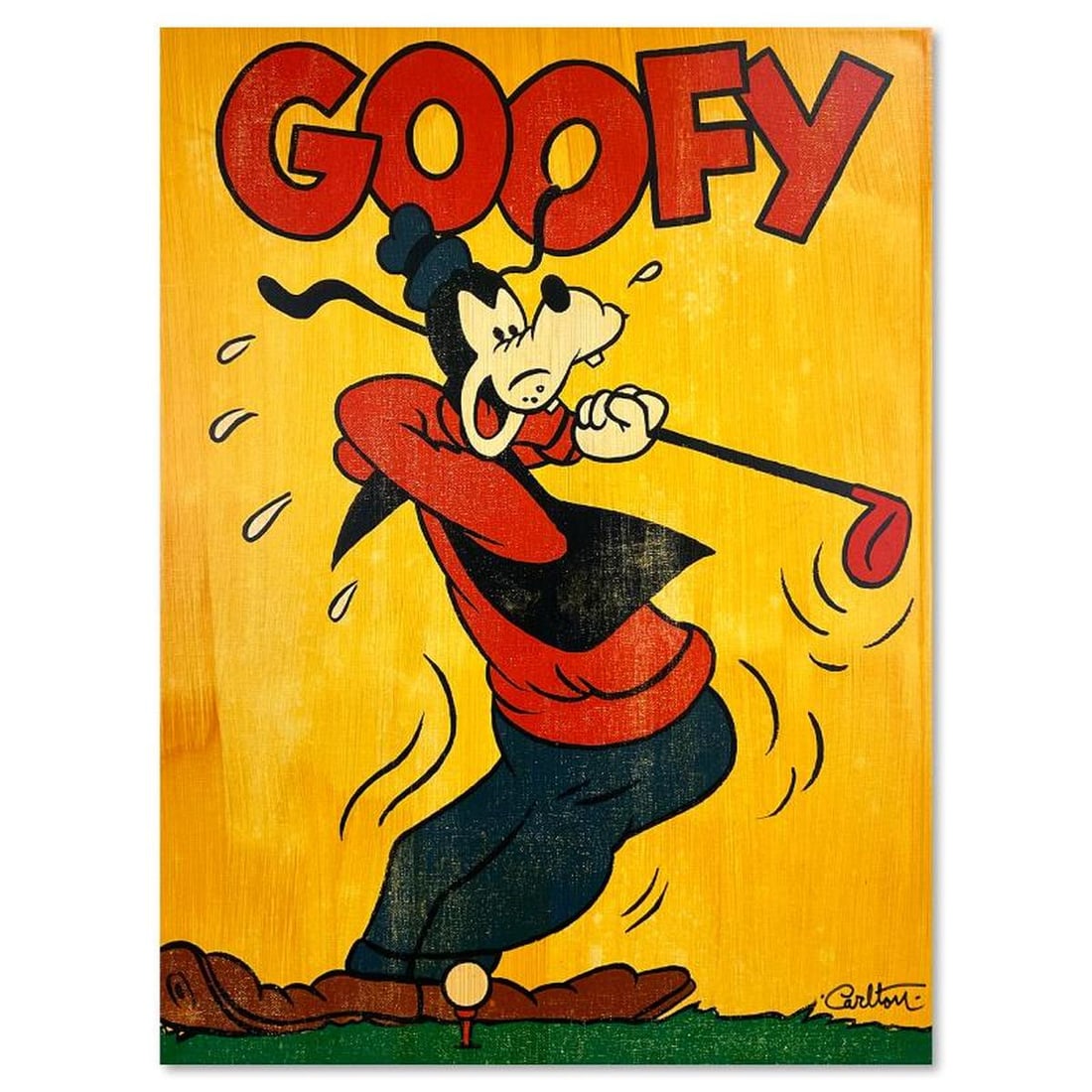 Trevor Carlton, "Goof Ball" Limited Edition on Gallery Wrapped Canvas from Disney Fine Art, Numbered: Goof Ball is limited edition giclee on canvas by Trevor Carlton, numbered and hand signed by the artist. This piece is licensed by Disney Fine Art. This piece comes gallery wrapped. Includes Letter of