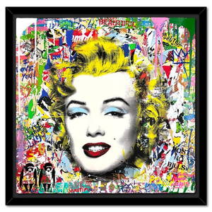 Mr. Brainwash, "Monroe POP-folio" Framed Mixed Media Original, Hand Signed with Certificate of