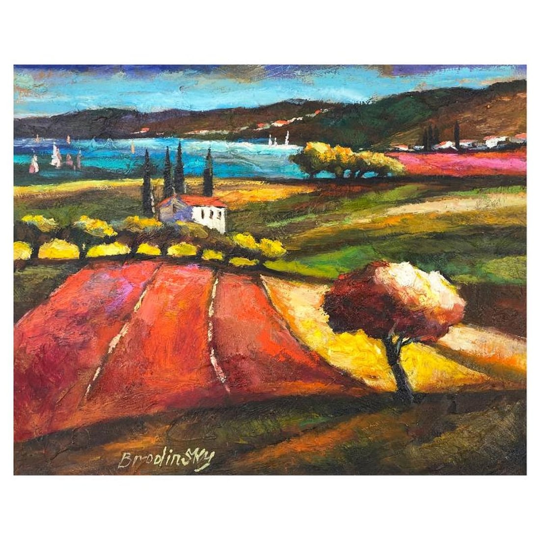 Slava Brodinsky, Original Oil Painting on Canvas, Hand Signed with Letter of Authenticity.: This is an original oil painting on canvas by Slava Brodinsky, hand signed by the artist. Includes Letter of Authenticity. Measures approx. 24" x 30" (image). Reference#: 85863.