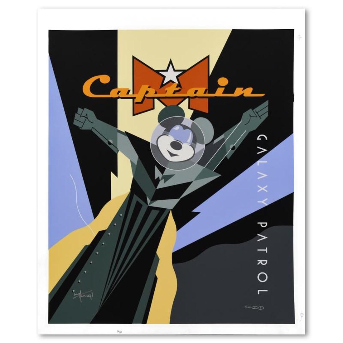 Mike Kungl, "Captain M, Galaxy Patrol" from a Sold-Out Limited Edition on Canvas from Disney Fine: Captain M, Galaxy Patrol is from a sold-out limited edition giclee on canvas by Mike Kungl, numbered and hand signed by the artist. This piece is licensed by Disney Fine Art. Includes Letter of Authen