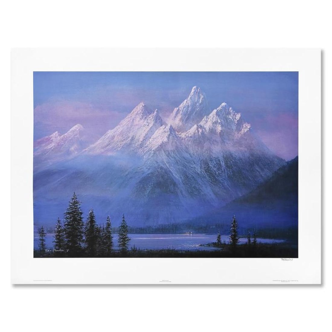 Peter Ellenshaw (1913-2007), "Teton Twilight" Limited Edition Lithograph, Numbered and Hand Signed (1 of 2)