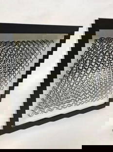 Victor Vasarely- 3D Wall Sculpture/object "Cinetiques": Artist: Victor Vasarely. Medium: 3D Wall Sculpture/object. Title: Cinetiques. Size: 11" x 10". Measures approx. 13" x 11" (framed). Certificate of Authenticity: Is included. Additional: Measures 11x13