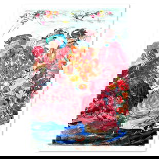 Lea Avizedek, Hand Signed, Numbered Limited Edition with Letter of Authenticity.: This is a limited edition on paper by Lea Avizedek. The piece comes hand signed by the artist, numbered, and with a letter of authenticity. Measures approximately 43.5" x 29.5". Reference#: 76052.