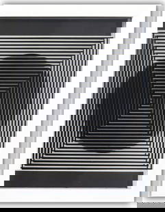 Victor Vasarely- 3D Wall Sculpture/object "Cinetiques": Artist: Victor Vasarely. Medium: 3D Wall Sculpture/object. Title: Cinetiques. Size: 11" x 9". Measures approx. 13" x 10.5" (framed). Additional: Custom Framed. 2 layers- Top layer printed on clear Luc
