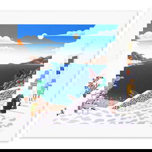 Thomas Mcknight- "Aegean Cove": Artist: Thomas Mcknight. Title: Aegean Cove. Size: 21" x 23". Reference#: 80593.