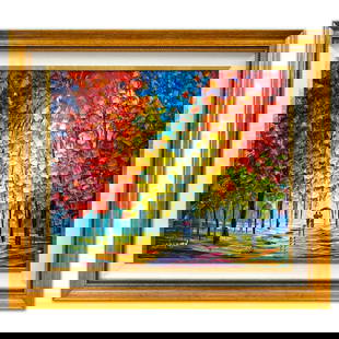 Slava Ilyayev, Framed Original Oil Painting on Canvas, Hand Signed with Letter of Authenticity.: This is an original oil painting on canvas by Slava Ilyayev, hand signed by the artist. This piece comes custom framed. Includes Letter of Authenticity. Measures approx. 26.5" x 30.5" (frame), 19.5"