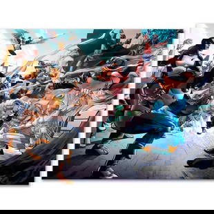 Marvel Comics "X-Men Giant-Size #1" Numbered Limited Edition Giclee on Canvas by Paco Medina with: A piece of comic book history, this limited edition, from original art by Paco Medina, Cyclops, Marvel Girl, Angel, Quicksilver, Iceman, Beast, Scarlet Witch, Magneto, Toad, and Mastermind. Paco Medin